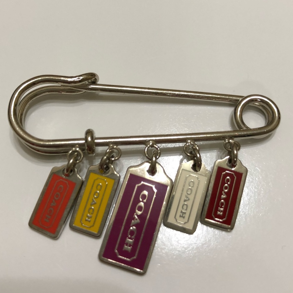 Coach Hang Tags Label safety pin Brooch